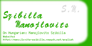 szibilla manojlovits business card